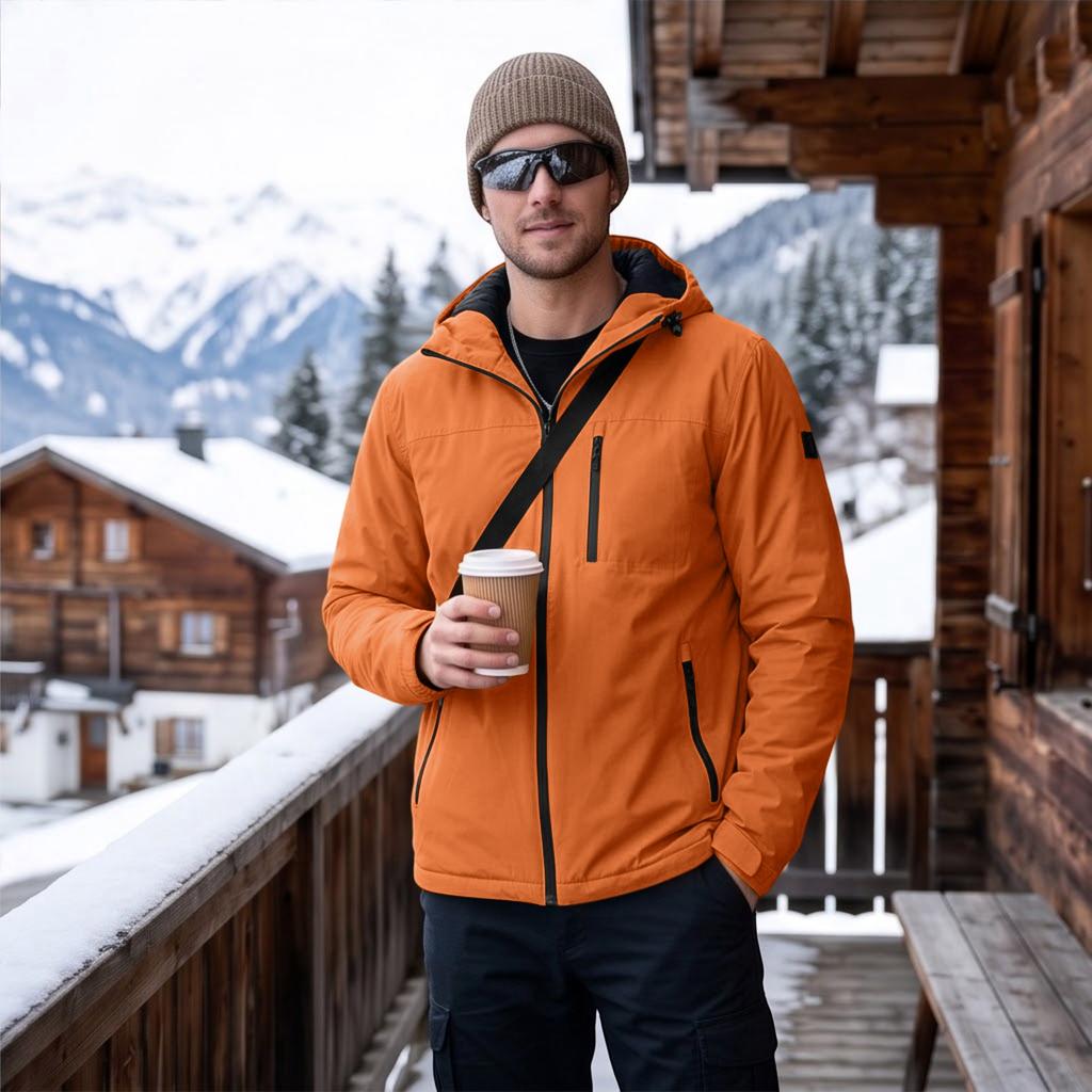 Men's Winter Cotton Padded Jacket for Outdoor Hiking and Mountaineering Sports