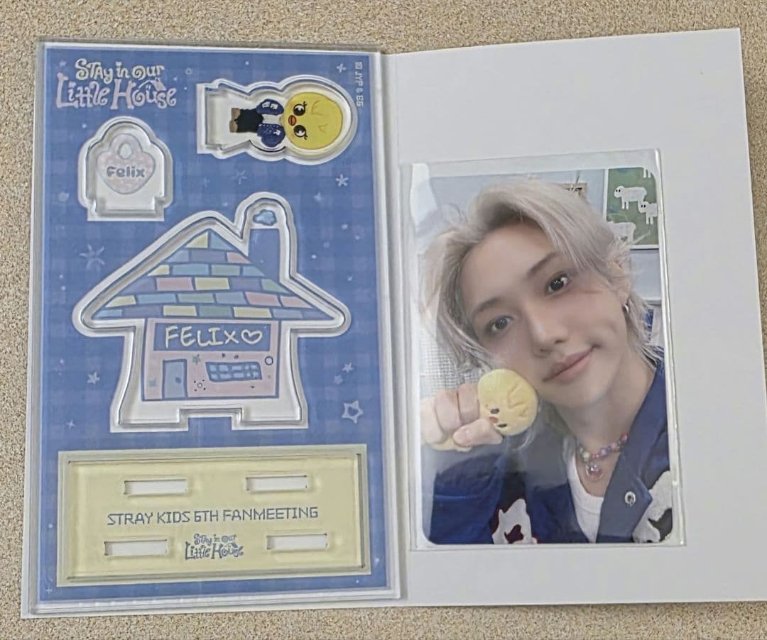 

[USED] Stray Kids Felix fan meeting acrylic stand with photocard