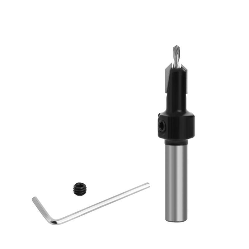 652F 8/10mm Round Shank Countersink Drill Bit High Speed Steel Milling Cutter Metal Hole Cutter Woodworking Drilling Tools