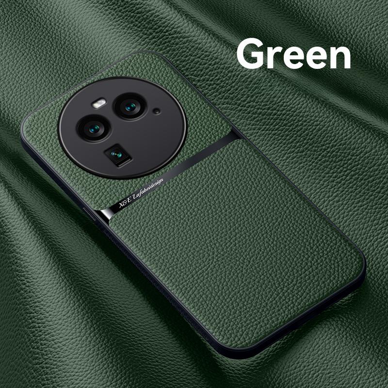 

Чехол для OPPO Find X6 Pro 5G, магнитный кожаный чехол для телефона с держателем для автомобиля для OPPO Find X6 X 6Pro x6, мягкий бампер, противоударная задняя крышка For Find X6 зелёный