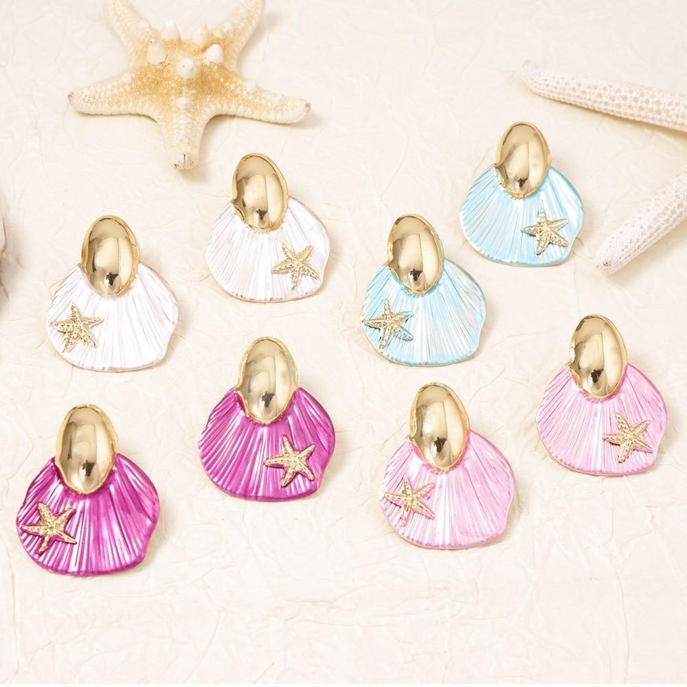 Chic Ocean Style Ear Studs Hypoallergenic Starfish Earrings Trendy Shell Earrings Studs Sea Beach