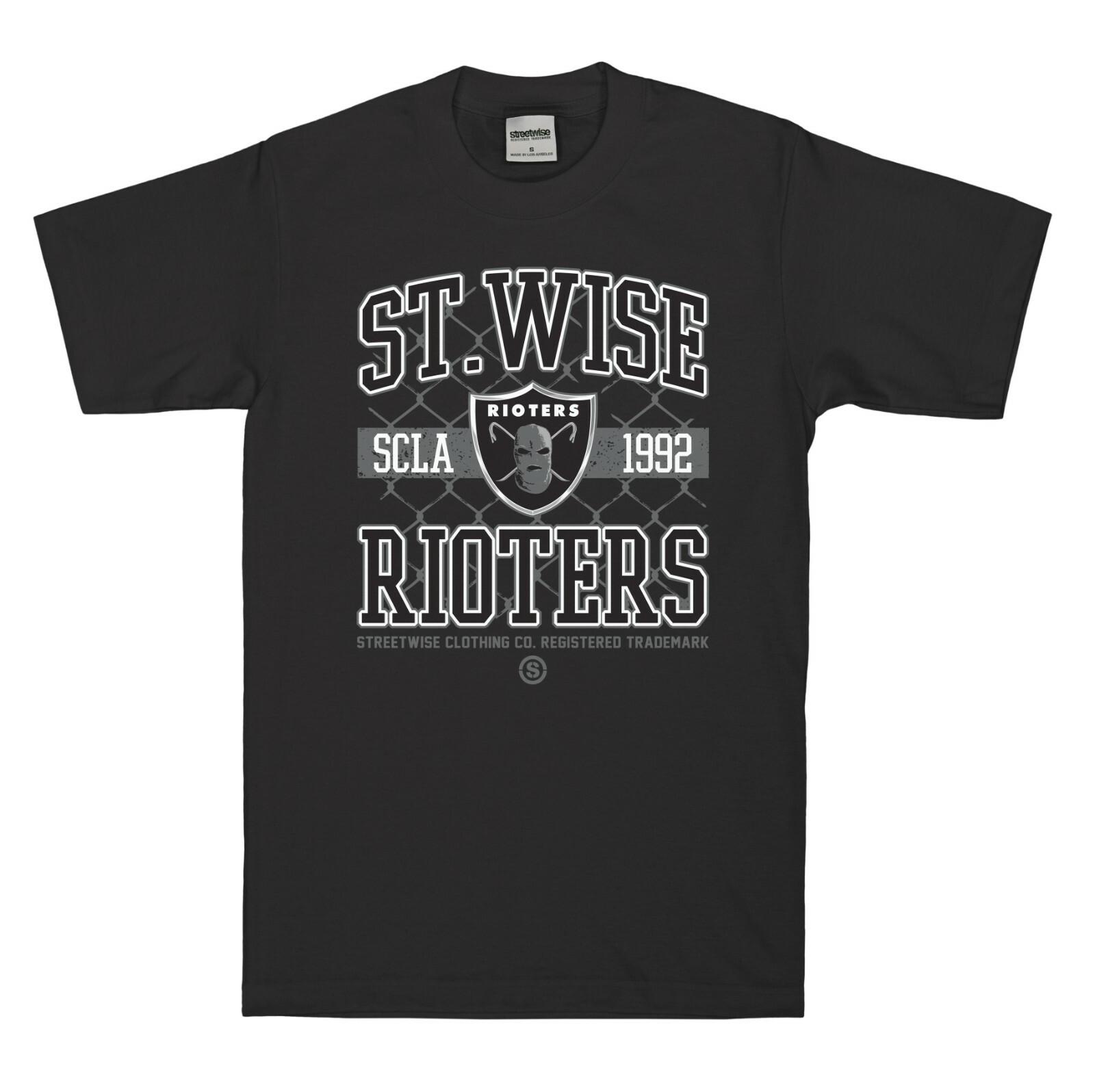 STREETWISE GRID IRON T-shirt Urban Streetwear Tee Men s Black NWT L