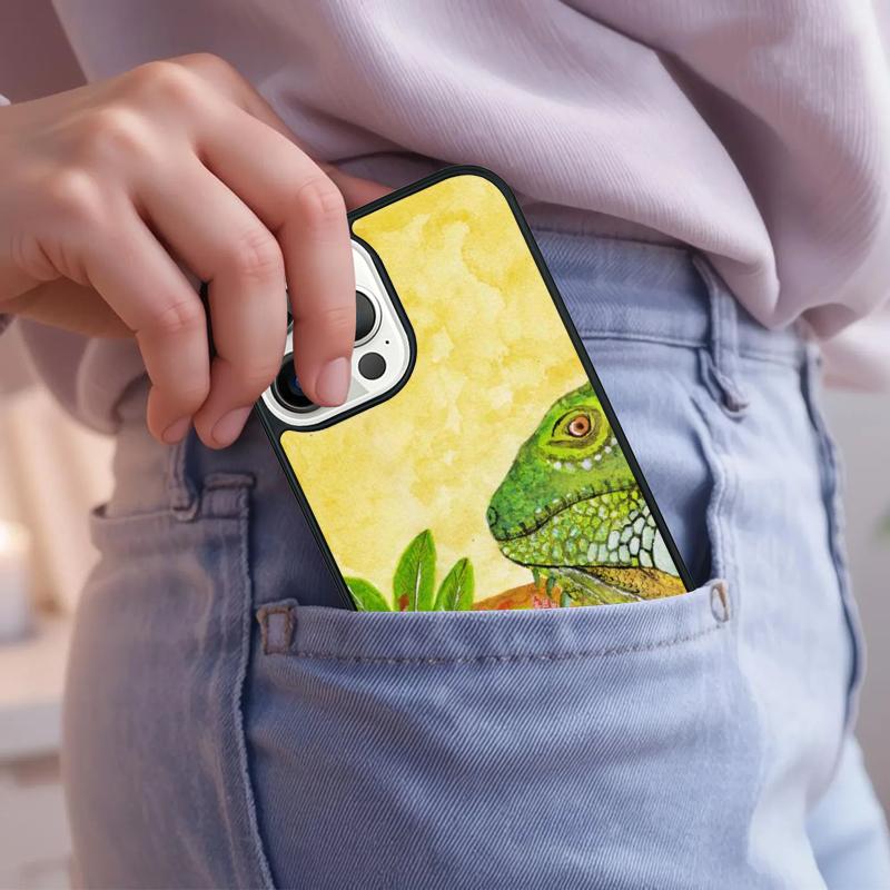 animal Chameleon Phone Case For iPhone 17 Air 15 16e 14 13 Pro Max Coque 12 11 Pro Max PLUS cover