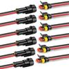 20/10pcs Waterproof Automotive Male Female Electrical Connectors Plug 2-Pin Way with Wire for Car Motorcycle Scooter Marine