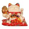 Electric Waving Lucky Cat Ceramic Ornament for Home, Living Room, Shop, or Cashier Desk.