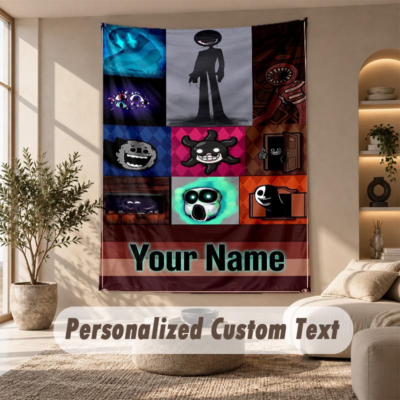 Doors Tapestry, Personalized Custom Text, Wall Hanging Tapestry For Living Room Home Wall Decor