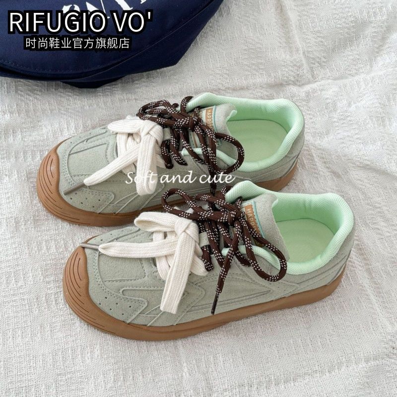 Mint Green Niche Thick Baseplate Shoes Women's Summer New Muffin Sole Retro Women's Shoes Versatile Casual Shoes