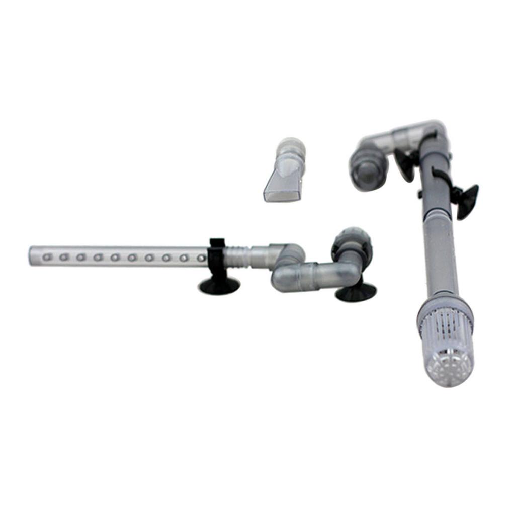 

Fish Tank Filter Inlet Outlet Tube Adjustable Water Flow Aquarium Pipe for Aquariums and Fish Tanks S-Gray