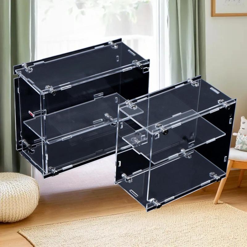 1/64 Model Cars Acrylic Display Case Fit For Mini Size MiniGT Tomica Assembled Dust Proof Box Cabinet Toy Vehicles