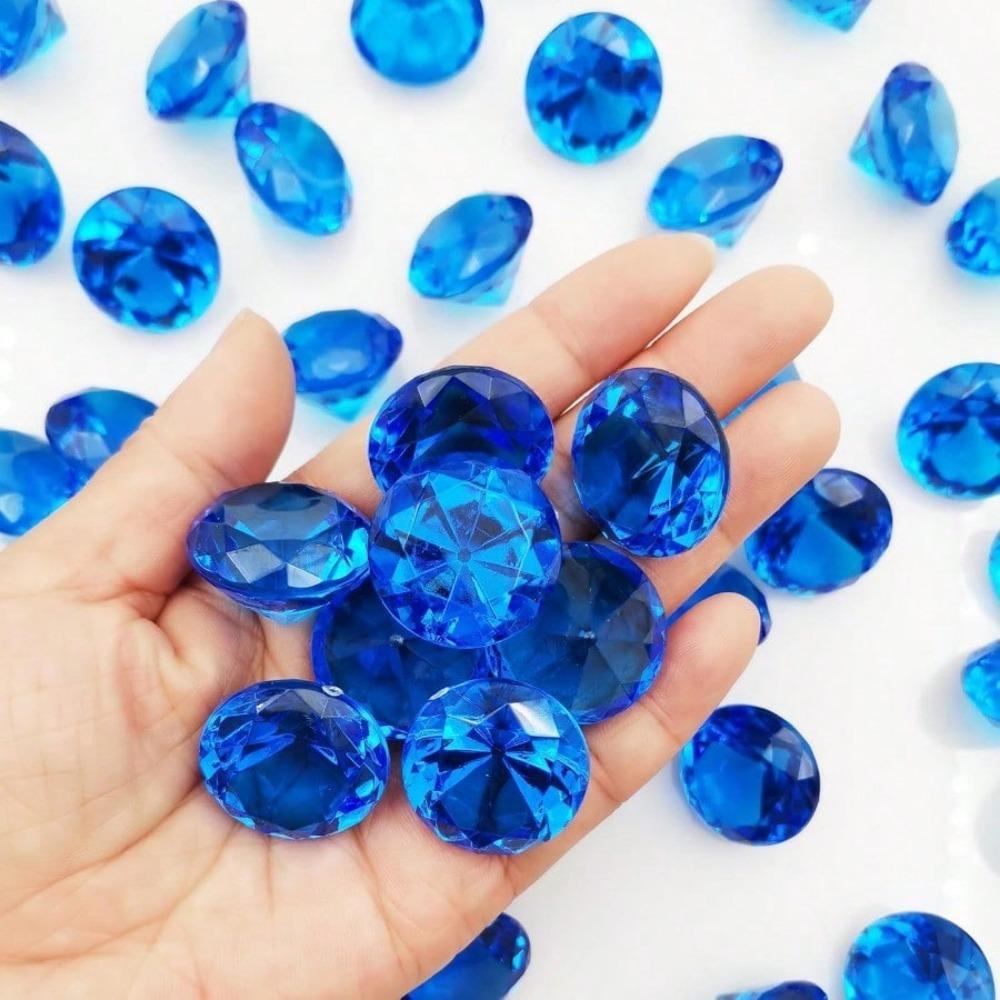 LYHLYA Paket med 100 Ädelstenar för Barn, Akryldiamanter, 25 mm, Dekorativa Diamanter, Akrylädelstenar, Falska Ädelstenar för Vasfyllning