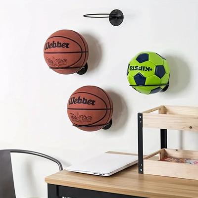 1/3pcs-Ball Rack Basketballs Football Storage Shelf Wall Mount Holders for Bedroom Stand Iron Shelves Metal Fitness