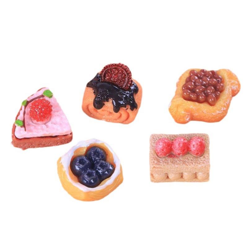 

5 шт. 1/12 кукольный домик имитация торта хлеб набор кукольный домик миниатюрная кухня десерт еда украшения кукольный домик аксессуары