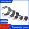 304 Edelstahl R-Typ Schlauchschelle mit schwingungsdämpfendem Gummistreifen und Kabelschelle