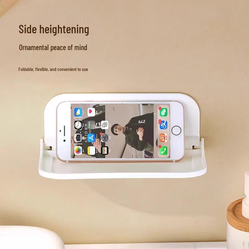 Stanzfreies faltbares Saugregal für Badezimmer, Toilette oder Nachttisch zur Aufbewahrung von Mobiltelefonen