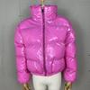 Women's Plus Size Padded Zipper Jacket - Shiny Cotton European Style, Multiple Colors, Same Day Shipping.