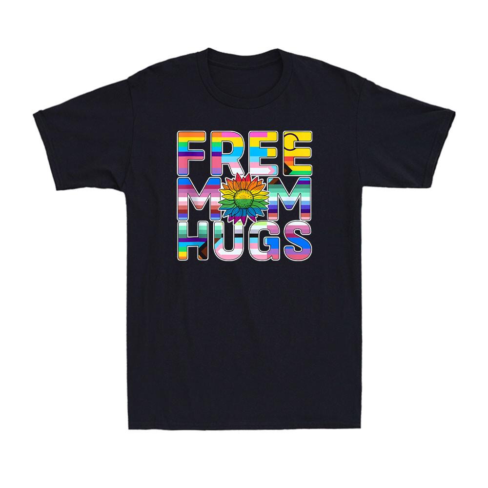 

Free Mom Hugs Gay Pride Lgbt Daisy Rainbow Flower Vintage Men s Cotton T-Shirt Unisex T-Shirt XXXXL