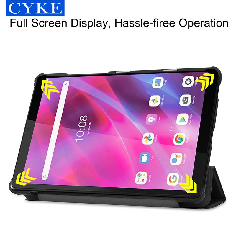CYKE Trifold PU Leather Tab M8 Case Stand Protective Tablet Flip Cover for Lenovo Tab M8 FHD HD TB-8705F/N TB-8505F/X