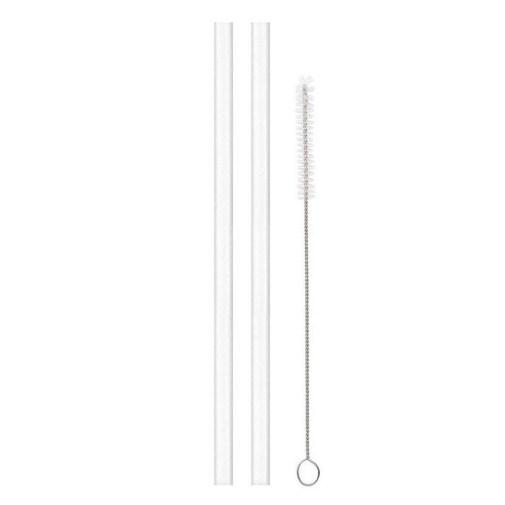 1Sets Plastic 9mm Straight Drinking Straws Vacuum Tumbler Themos Cup Bottle Replacement Straw with Brush Suitable for Tyeso Cup