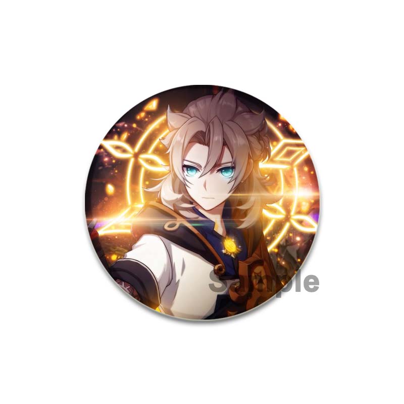 32/44/58mm Genshin Impact Albedo Pin Handmade Brooch for Clothes Cartoon Cosplay Badge Backpack Decoration Jewelry Gift