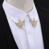 Vintage Triangle Shirt Collar Pin Collar Brooch Women's Brooch Hollow Out Metal Brooch Clothes Decorative Pin Fashion Jewelry