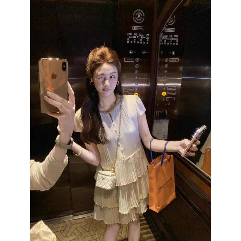 Elegant Small Fragrance A-Line Summer Dress L