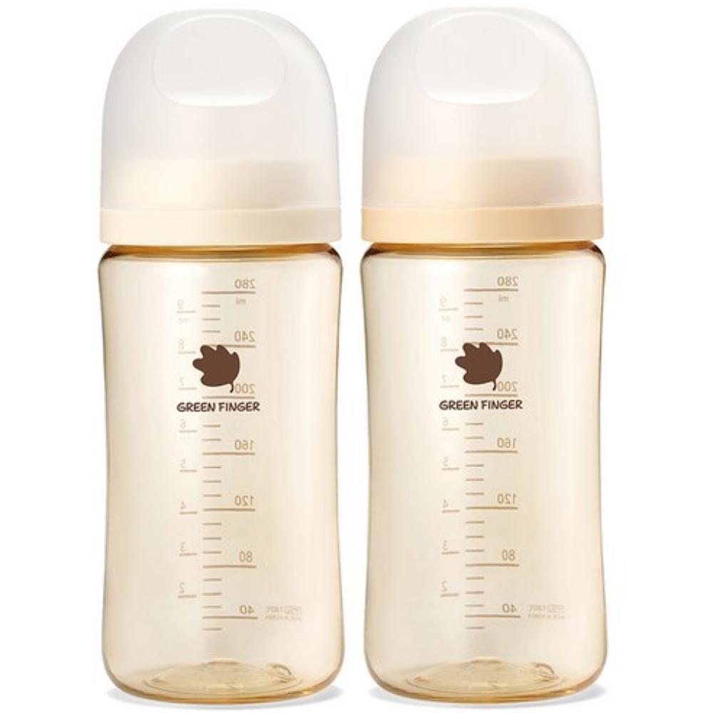 BebeGrow PPSU Baby Bottle Twin Pack Wide Neck Anti-Colic Feeding Bottle