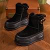 2024 New Women's Thick-soled Heightened Snow Boots Winter Selling Plush Warm Women's Casual Slip-on Fashion Boots Walking Boots