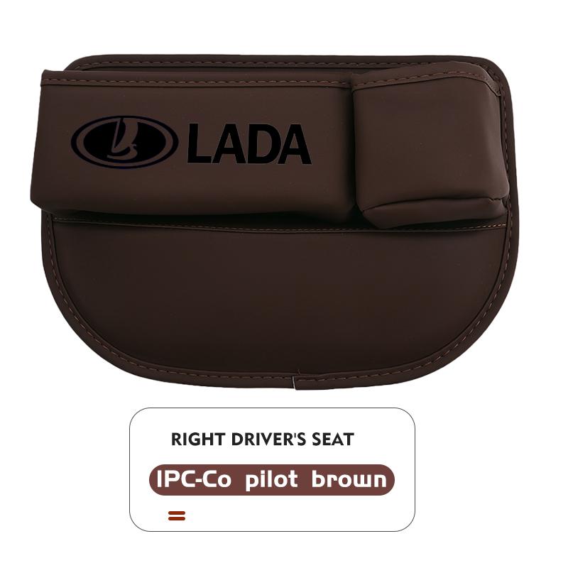 Car Logo Universal Seat Gap Slit Pocket Organizer Card Bottle Cups Holder For Lada Largus Priora Vesta Niva Samara Kalina 4x4 gfs9