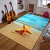Golden Starfish On Beach Sand Patterned Carpet a Non Slip Rug Suitable for All Seasons and Any Setting, Gift