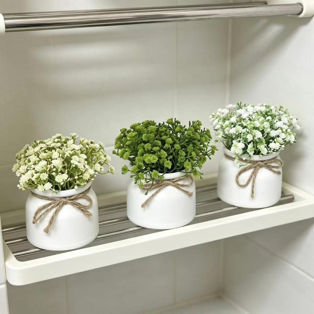 Decorated Bonsai Artificial Gypsophila Potted With Pot Desktop Bonsai Tabletop Display