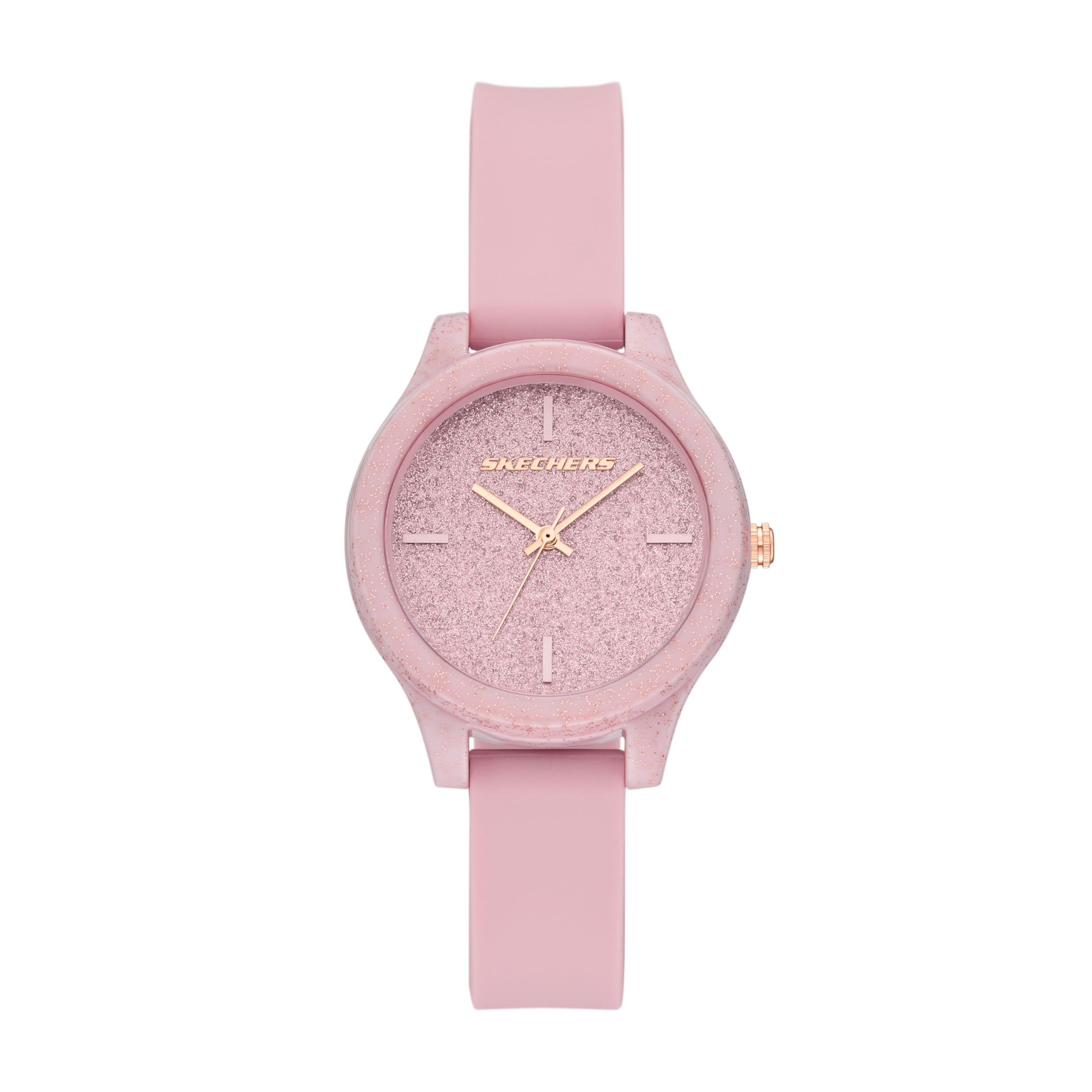 

Skechers Carmelina Analog Brushed Silicone SR6335 Women s Watch, рожевий