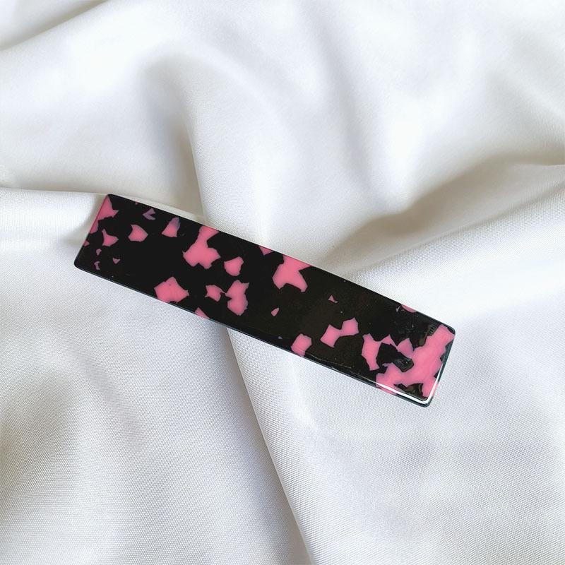 Koreanische Neue Florale Essigsäure Haarnadel Mode 10,5 cm Langer Streifen Federklemme Französische Pferdeschwanzklemme Haaraccessoires