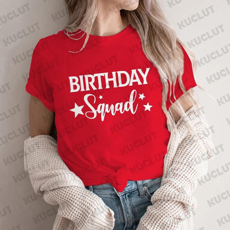 Papa, Mama, Schwester, Bruder des Geburtstagskinds Party-T-Shirt Familie passendes Outfit Harajuku Kleidung Unisex Tops Kurzarm-T-Shirts