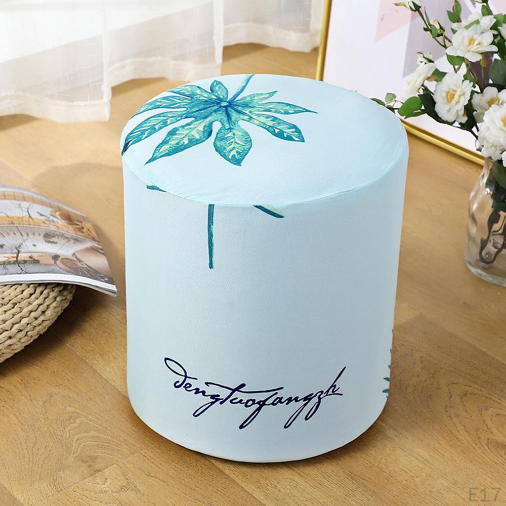 Elastic Stretch Seat Cover Round Spandex Covers Removable Washable Fit for ,Dining ,Bar