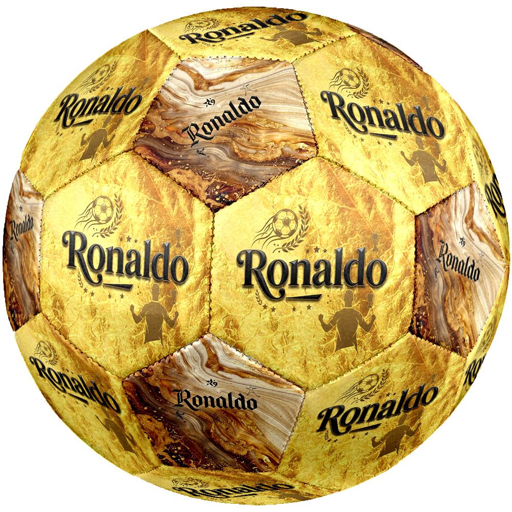 Ronaldo's Golden Ronaldo Celebration Soccer Ball Size 5 Football Machine Sewn Indoor/Outdoor Universal Football Ideal for Soccer Enthusiasts