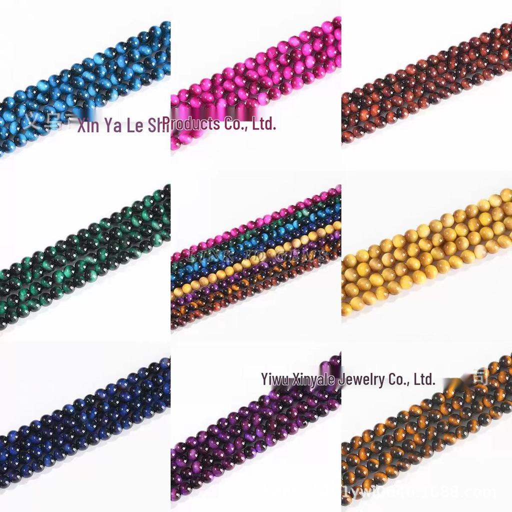 Colored Tiger Eye Beads: Yellow Tiger Eye Loose Beads for DIY Jewelry Accessories