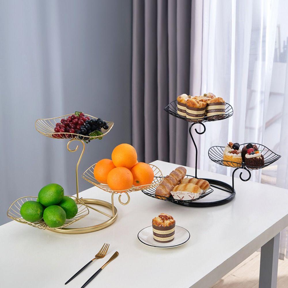 Not Easily Deformed Iron Fruit Stand Easy To Install Dessert Storage Rack  Kitchen
