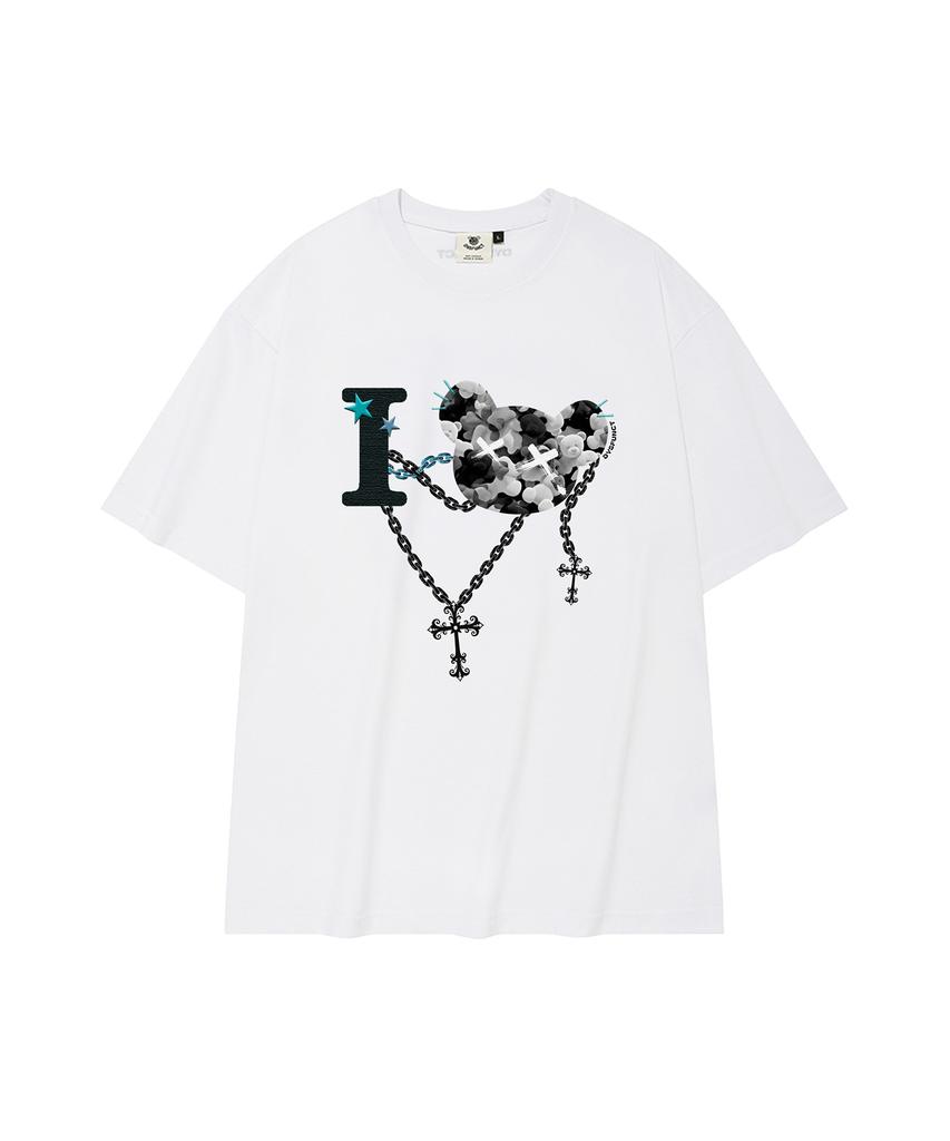 DYSFUNCT I Love Camo Bear T-Shirt(White)