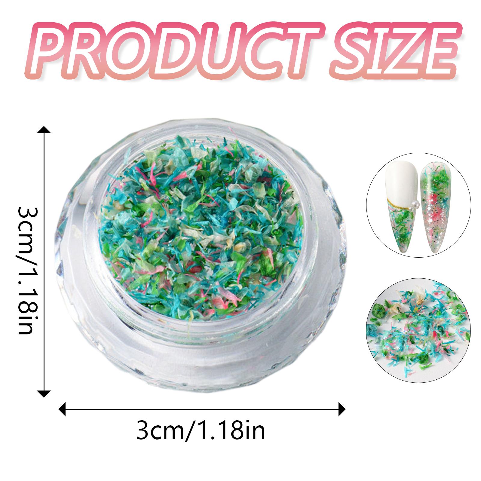 1 коробка 3D сушеные цветы для ногтей подвески смешанный дизайн ногтей весенние — фото 5