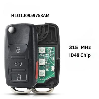 Remote Car Key For VW Beetle Golf Passat Jetta 315Mhz ID48  5FA00839930 2000-2006 1J0959753AM