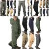 Comfortable Men's Cargo Pocket Work Pants For Casual Hiking And Outdoor Activities