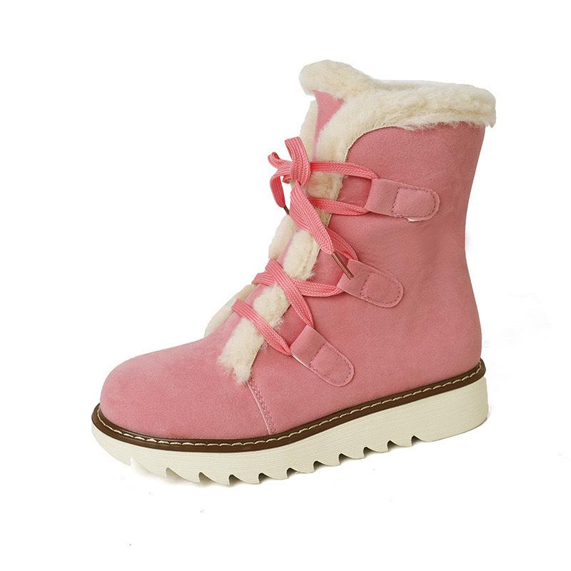 

Women s multicoloured boots Snow boots Thick-lined, laced ankle boots 36 розовый