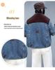 Women's Plus Velvet Cropped Denim Jacket - Winter 2025 Trendy Fashion, Warm & Casual.