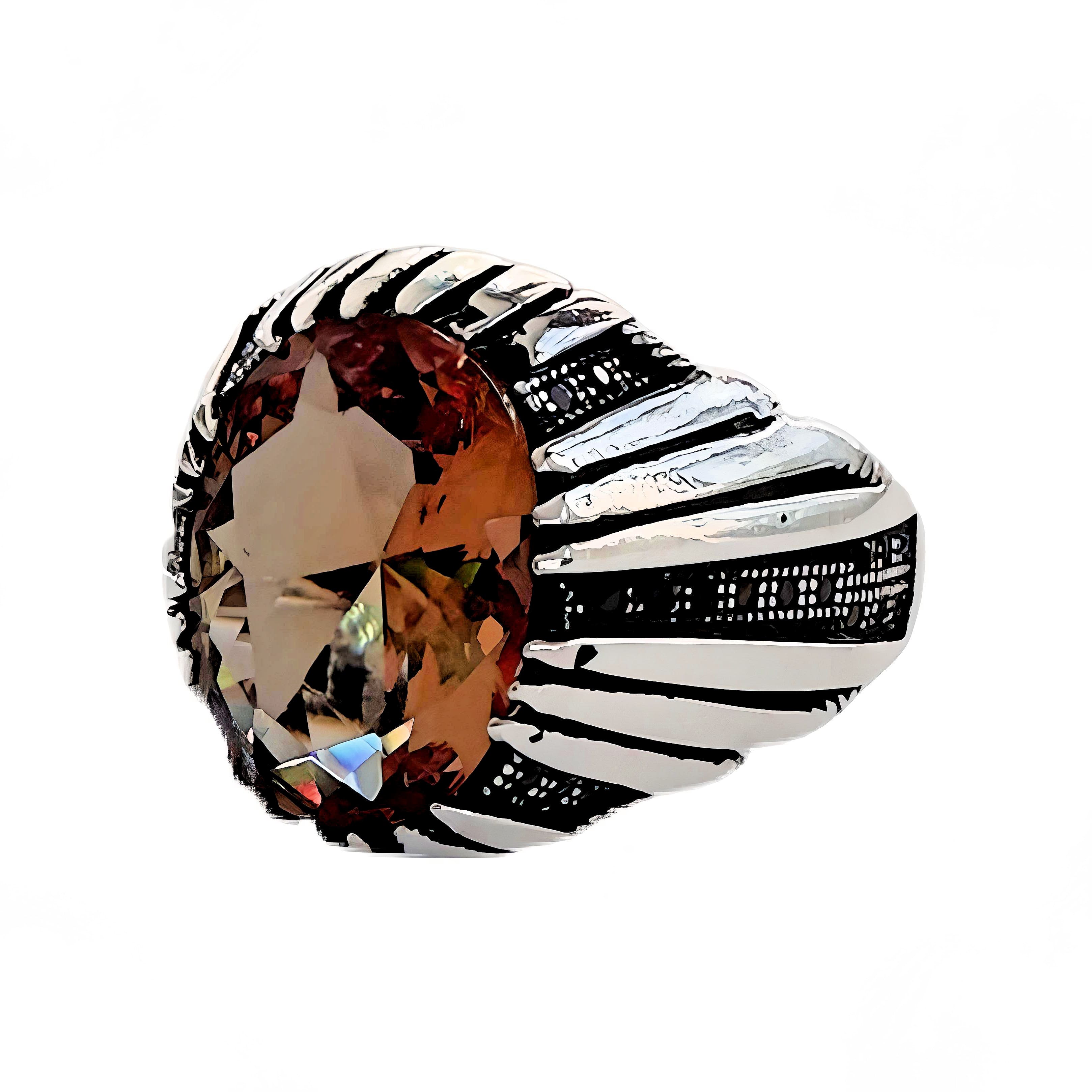 

Серебряное кольцо с зултанитом и цирконом 230048157G14Y 17