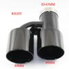 Car Accessories Stainless Steel and Bright Face Without Marked H-type Double Outlet Straight Edge Exhaust Pipe Tailpipe