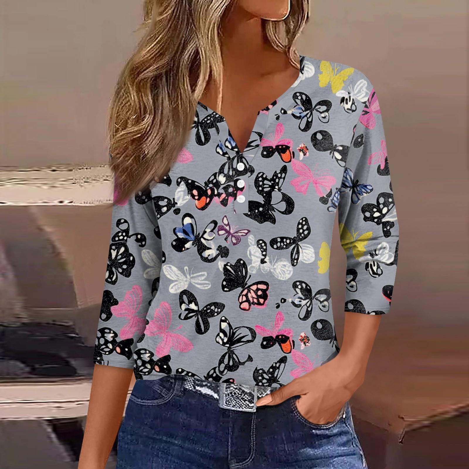 

Женская футболка с коротким рукавом и винтажным цветочным принтом в рубчик M