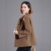 Fengxun Women's Short 100% Double-Faced Wool Coat FXZZM2808