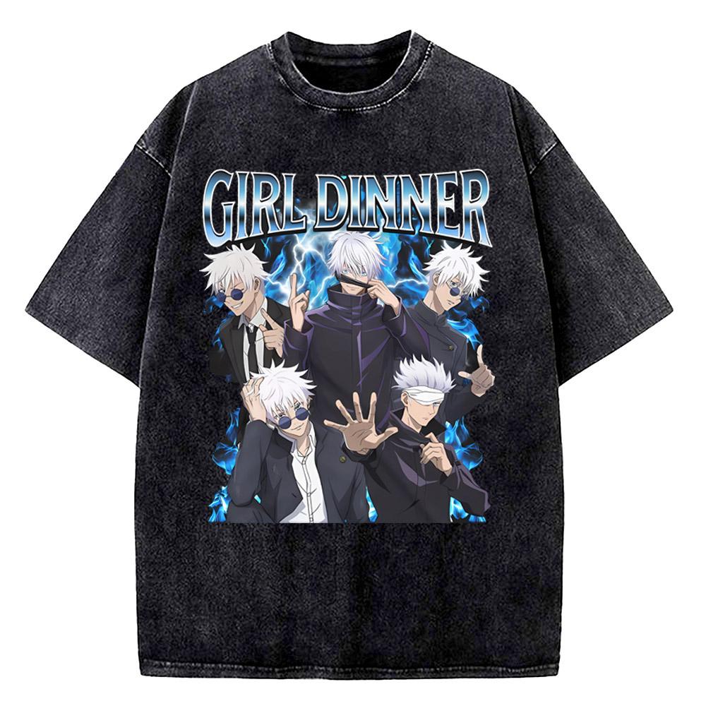 Anime Jujutsu Kaisen Choso Print T-Shirt Herren Damen Y2k T-Shirts Vintage Gewaschene Baumwolle T-Shirt Harajuku Männliches Kurzarm-T-Shirt