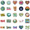 50 Sheets Of Defend Earth Peace Series Stickers Pp Material Waterproof Decoration Stickers Diy Water Cup Mobile Phone Case Decoration