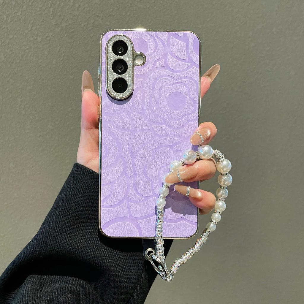Glitter Rhinestone Camera Protection Case For Samsung A07 A37 A17 A57 A56 A55 A54 A53 A36 A35 A34 A26 A25 A16 A06 Lanyard Cover